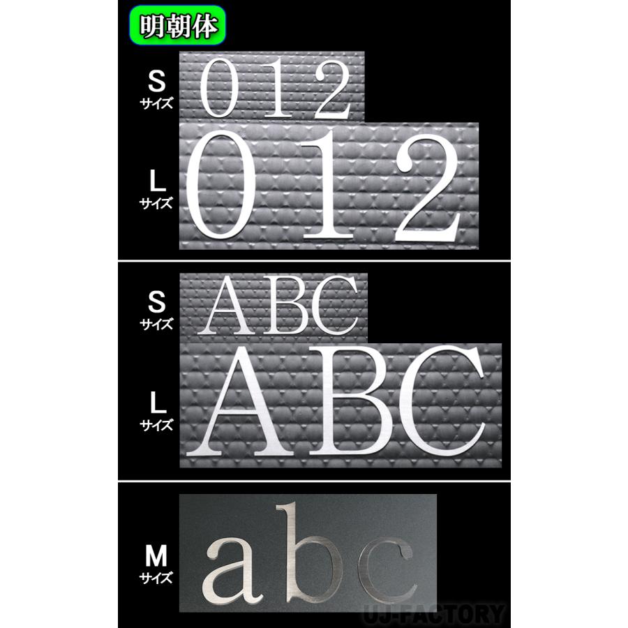 ステンレス製 磨き仕上！】切文字パネル / 切り抜き文字・数字 《S