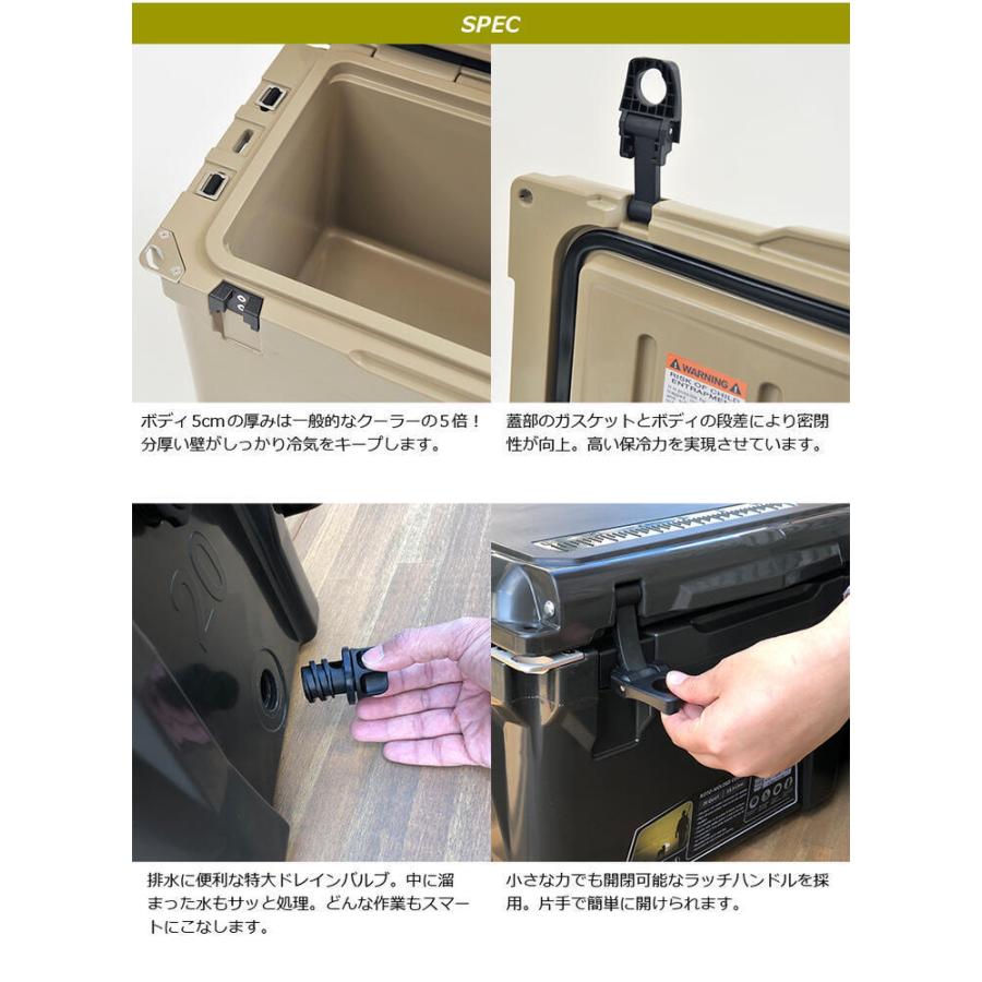 驚きの保冷力！ アイス エイジ (ICE AGE coolers) 容量45QT (42.6L) クーラーボックス 《タン》 キャンプ 冷蔵庫の代用に キュリアスの画像