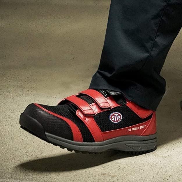 STP/メッシュ ワークシューズ MESH WORK SHOES ベルクロタイプ/レッド