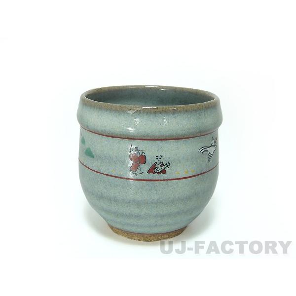 奈良 赤膚焼】奈良絵 夫婦湯呑(大・小セット) めおとゆのみ 陶器 奈良 赤膚焼】奈良絵 夫婦湯呑(大・小セット) めおとゆのみ 陶器
