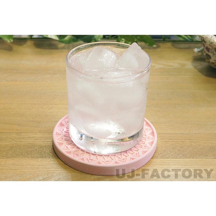 【定形外可！】即納！速乾・サラサラ★珪藻土コースターPlus 1枚★ 《ピンク》みるみる水分を吸収！魔法のようなコースター♪ |  | 03