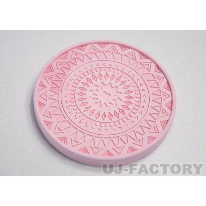 【定形外可！】即納！速乾・サラサラ★珪藻土コースターPlus 1枚★ 《ピンク》みるみる水分を吸収！魔法のようなコースター♪ |  | 04