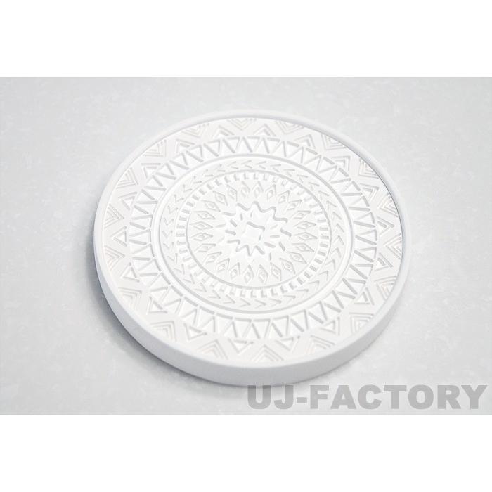 【定形外可！】即納！速乾・サラサラ★珪藻土コースターPlus 1枚★ 《ホワイト》みるみる水分を吸収！魔法のようなコースター♪ |  | 04