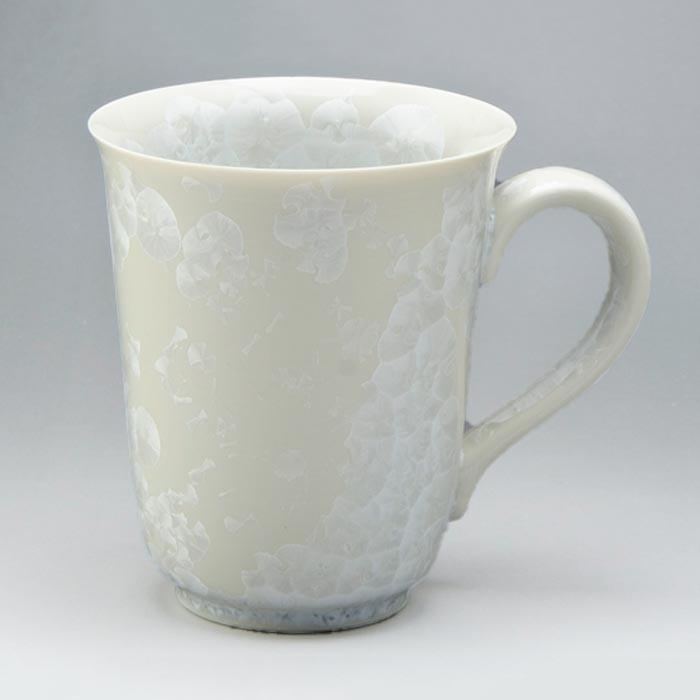 マグカップ おしゃれ プレゼント おすすめ 人気清水焼 京焼 京都の高級 手作り 和食器 紅茶にコーヒー に 贈り物ギフト 1客 紙箱入り 花結晶 白 Toa902 宇治茶と清水焼の宇治茶園 通販 Yahoo ショッピング