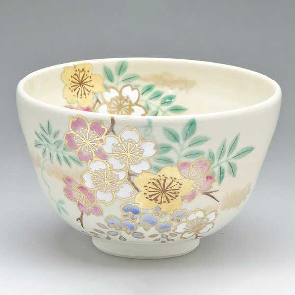 高橋道八　花鳥紋花入　清水　京焼　木箱入　送料込み0410 高橋道八 花鳥紋花入 清水 京焼 木箱入 送料込み0410