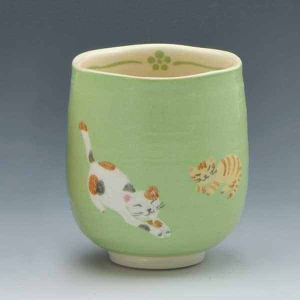 京焼 清水焼 湯呑 湯呑み茶碗 高級 おしゃれ 湯のみ 湯呑 夫婦 ペア 手作り 和食器 ゆのみ 来客用に 湯飲み 2客 紙箱入り ひだまり猫 Urh961 宇治茶と清水焼の宇治茶園 通販 Yahoo ショッピング