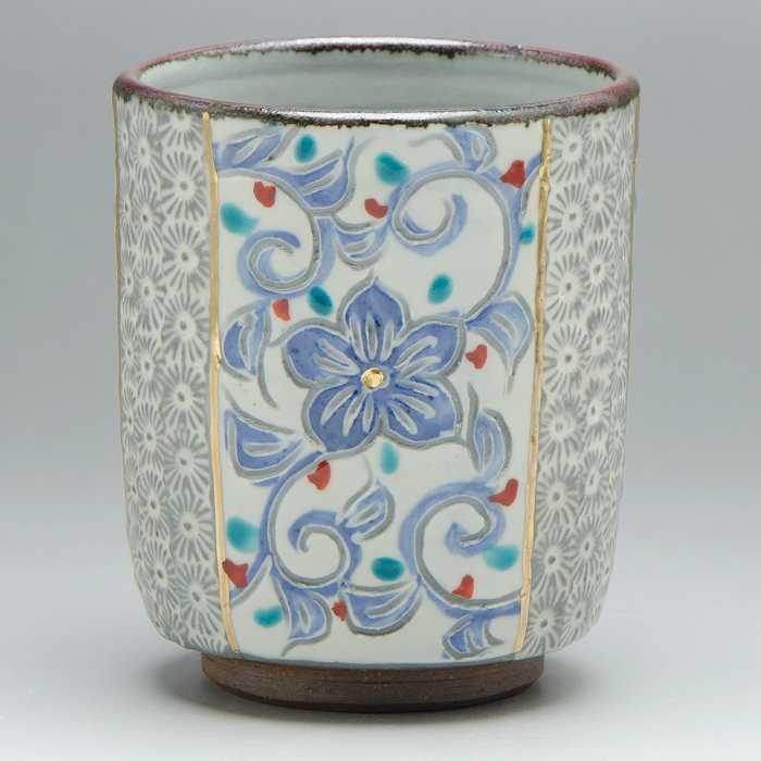 清水焼 京焼 湯呑 湯呑み茶碗 おしゃれ 湯のみ 湯呑 京都の高級 手作り 和食器 ゆのみ 来客用に 湯飲み 1客 紙箱入り 三島唐草 Uym047 01 宇治茶と清水焼の宇治茶園 通販 Yahoo ショッピング