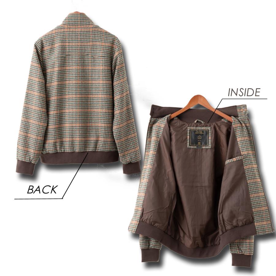 merc（メルク） メルクロンドン メンズ ドッグトゥース ハリントン
