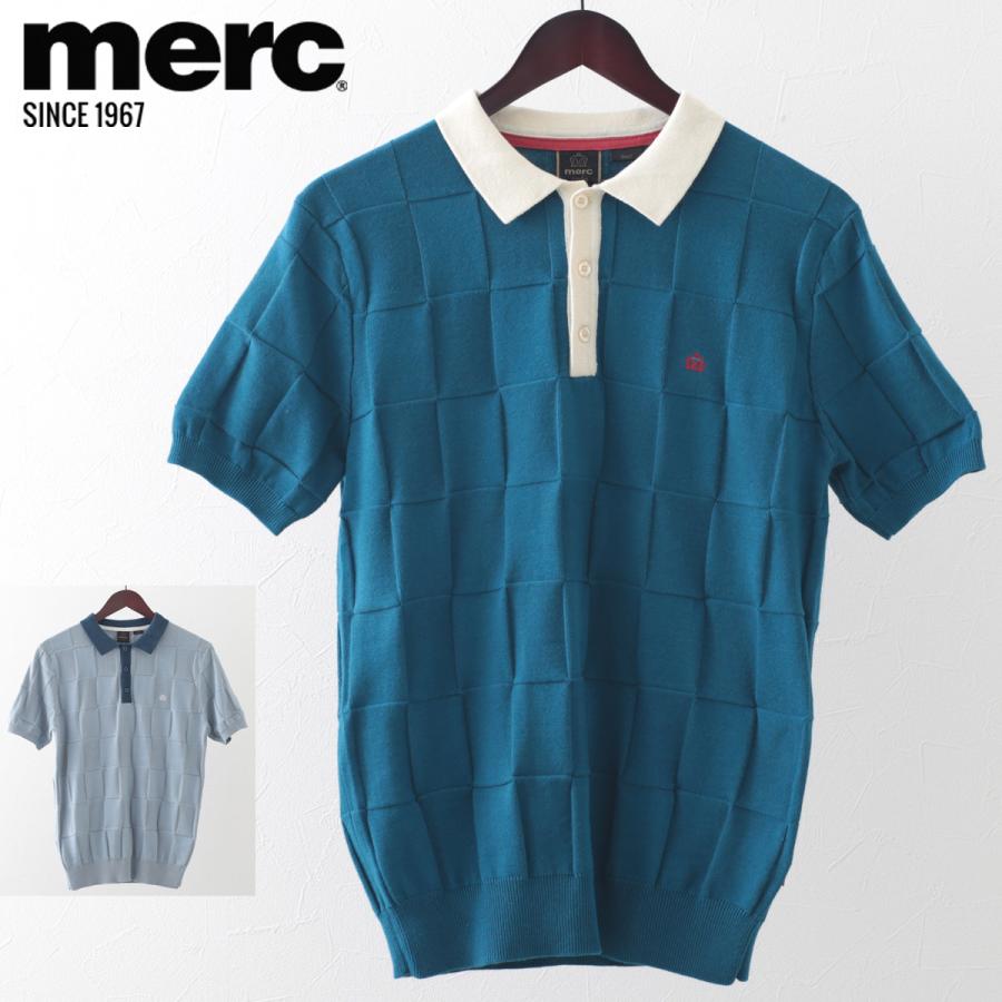 メルクロンドン メンズ ポロシャツ ポロ ブロック ニット 2色 ダストブルー ティール Merc London モッズファッション クローゼスト 通販 Yahoo ショッピング