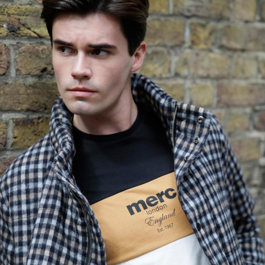メルクロンドン メンズ Tシャツ Merc London カラーブロック ストライプ ボーダー ブラック ネイビー 2色 モッズファッション カーター ギフト トラッド｜ukclozest｜08