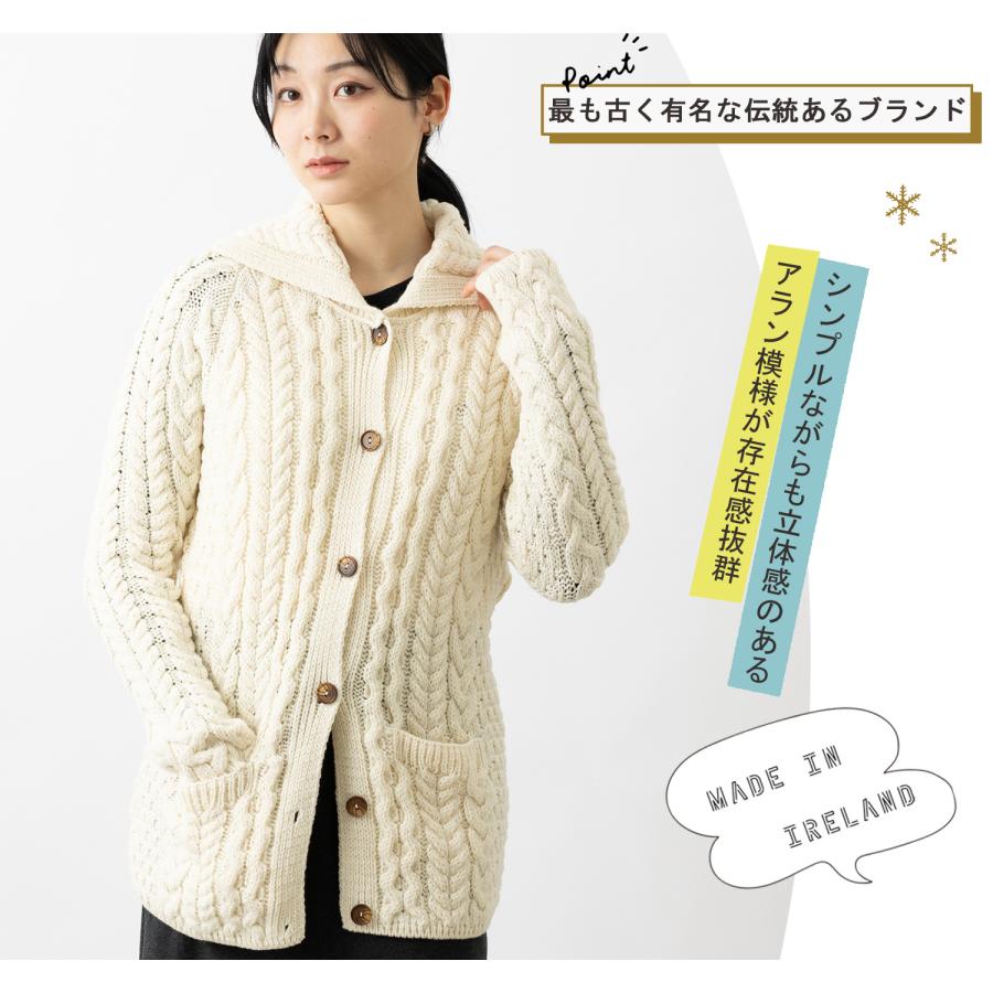 aran ケーブルカーディガン◆ aran WOOLLEN MILLS（アランウーレンミルズ） カーディガン スーパー