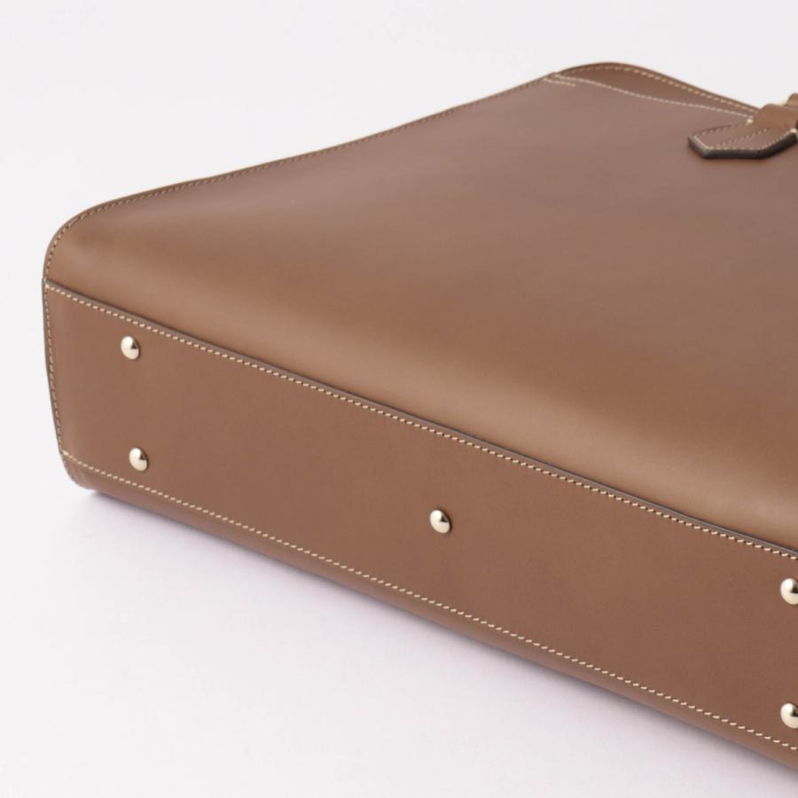 ボルドリーニ セレリア Boldrini Selleria イタリア トスカーナ製 カーフレザー 6623 ビジネスブリーフケース メンズ 40×29.5×10cm ダークブラウンの画像