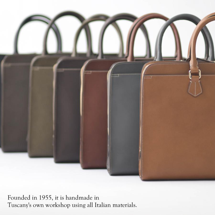 ボルドリーニ セレリア Boldrini Selleria イタリア トスカーナ製 カーフレザー 6623 ビジネスブリーフケース メンズ 40×29.5×10cm ダークブラウンの画像