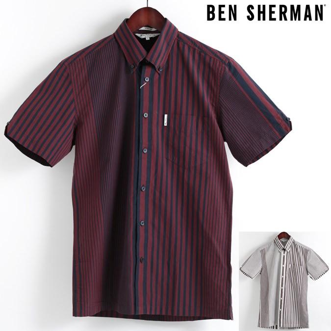 Ben Sherman ボタンダウン半袖シャツ used 4点 t□ベンシャーマン/Ben Sherman STRETCH 総柄ボタンダウン半袖シャツ