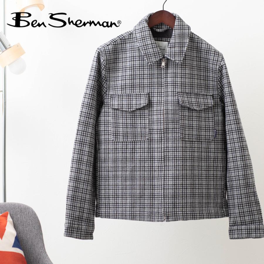 Ben Sherman（ベンシャーマン） メンズ ジップジャケット ウール