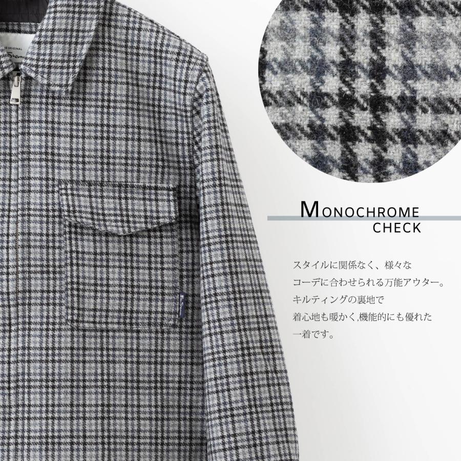Ben Sherman（ベンシャーマン） メンズ ジップジャケット ウール