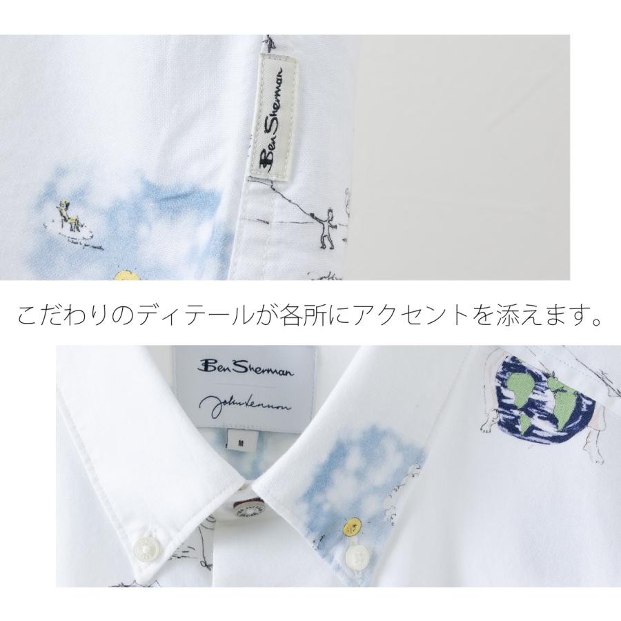 ベンシャーマン Ben Sherman ジョンレノンコラボ スケッチプリント 