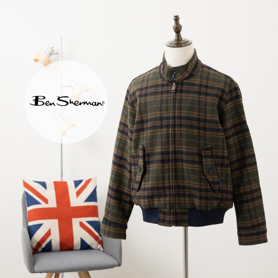 Ben Sherman（ベンシャーマン） ハリントンジャケット ウールチェック 