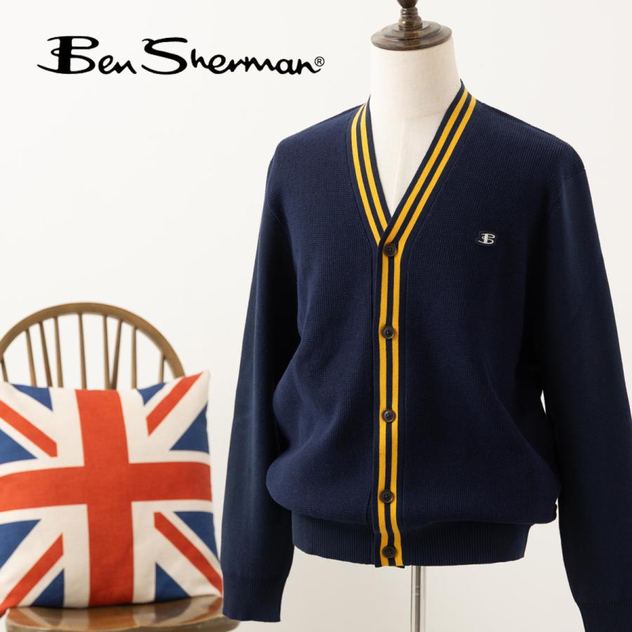 Ben Sherman（ベンシャーマン） 長袖ニット Vネックカーディガン 