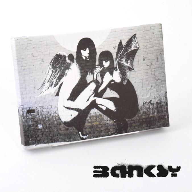 BANKSY CANVAS ART SMALL キャンバス アートパネル ポスター スモール  "Devil Girls" 31.5cm × 21cm｜ukclozest