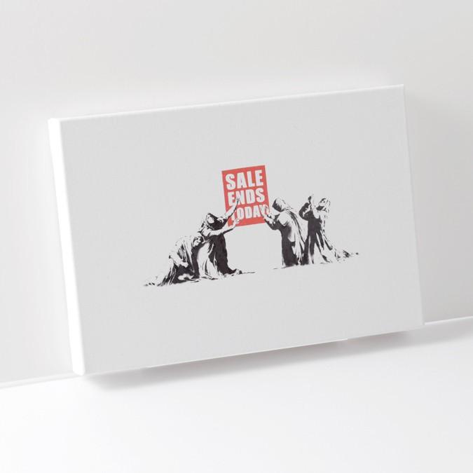BANKSY CANVAS ART バンクシー キャンバスアート スモール 30cm × 21cm