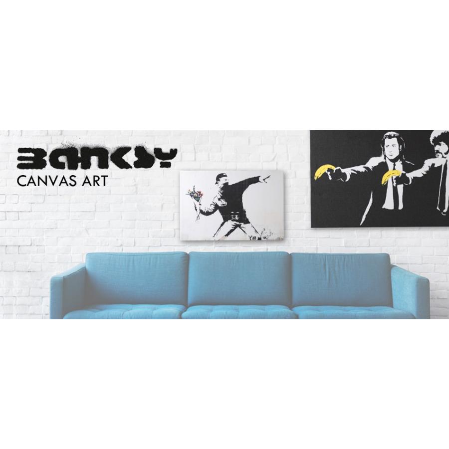 BANKSY CANVAS ART バンクシー キャンバスアート 60cm × 40cm Pulp Fiction Banana｜ukclozest｜02