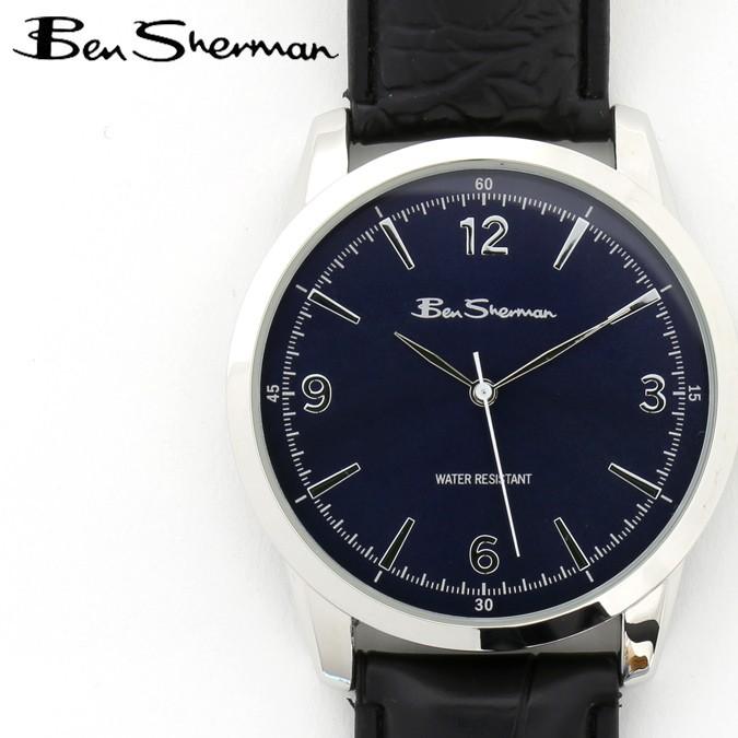 ベンシャーマン Ben Sherman 腕時計 ダークブルーフェイス 円形 メンズ モッズ ギフト