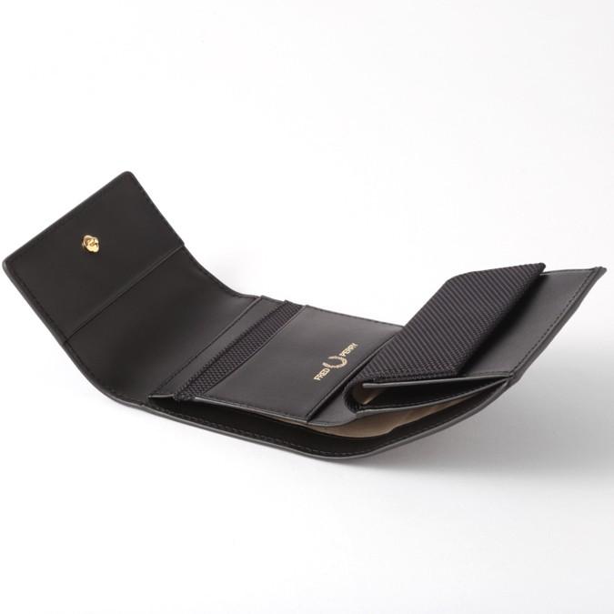 FRED PERRY（フレッドペリー） メンズ 三つ折り財布 レザー コンパクト