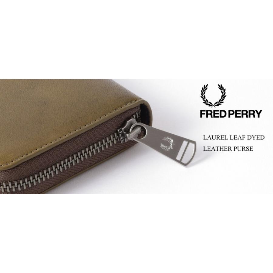 FRED PERRY（フレッドペリー） メンズ 長財布 レザーパース ラウンド