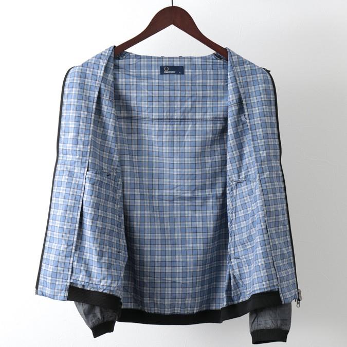 美品 イングランド製 FRED PERRY ハリントンジャケット チェック ロゴ Made In England Harrington Jacket｜FRED PERRY フレッドペリー