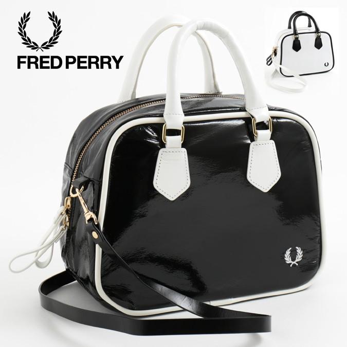 フレッドペリー 正規販売店 Fred Perry ミニ ボーリング バッグ 2色 ブラック ホワイト ショルダーバッグ 26×20cm｜ukclozest