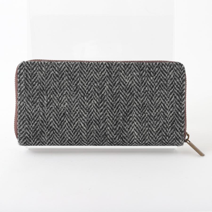 HARRIS TWEED（ハリスツイード） 100% 長財布 ラウンドファスナー