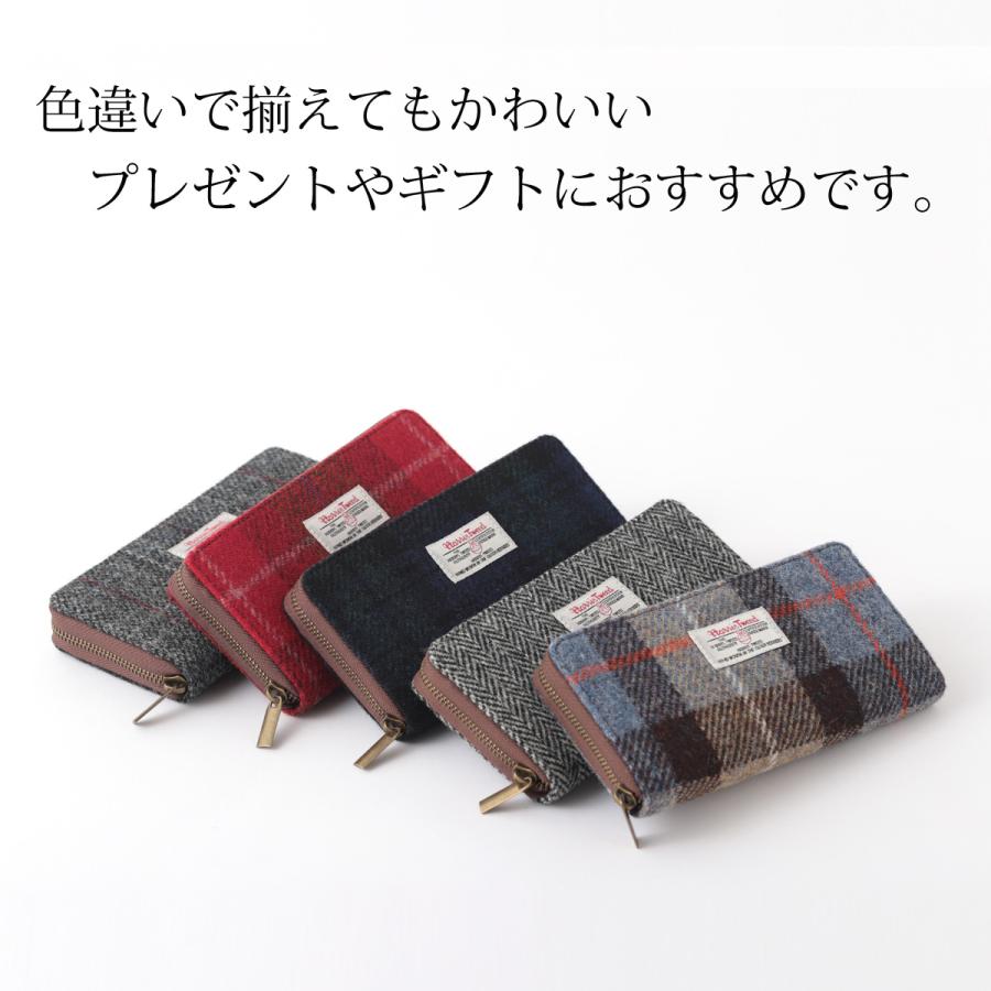 HARRIS TWEED（ハリスツイード） 100% 長財布 ラウンドファスナー