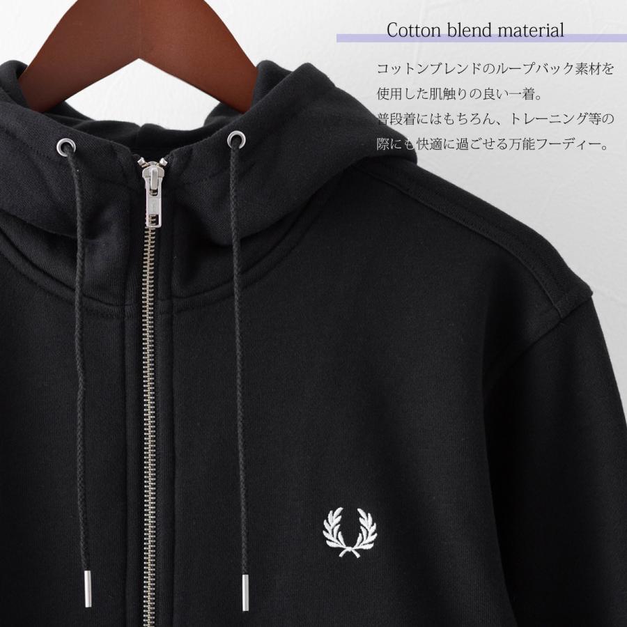 フレッドペリー メンズ  アウター フーデッドナイロンジャケット Fred Perry ブラック ティップライン ナイロンツイル 正規販売店｜ukclozest｜02