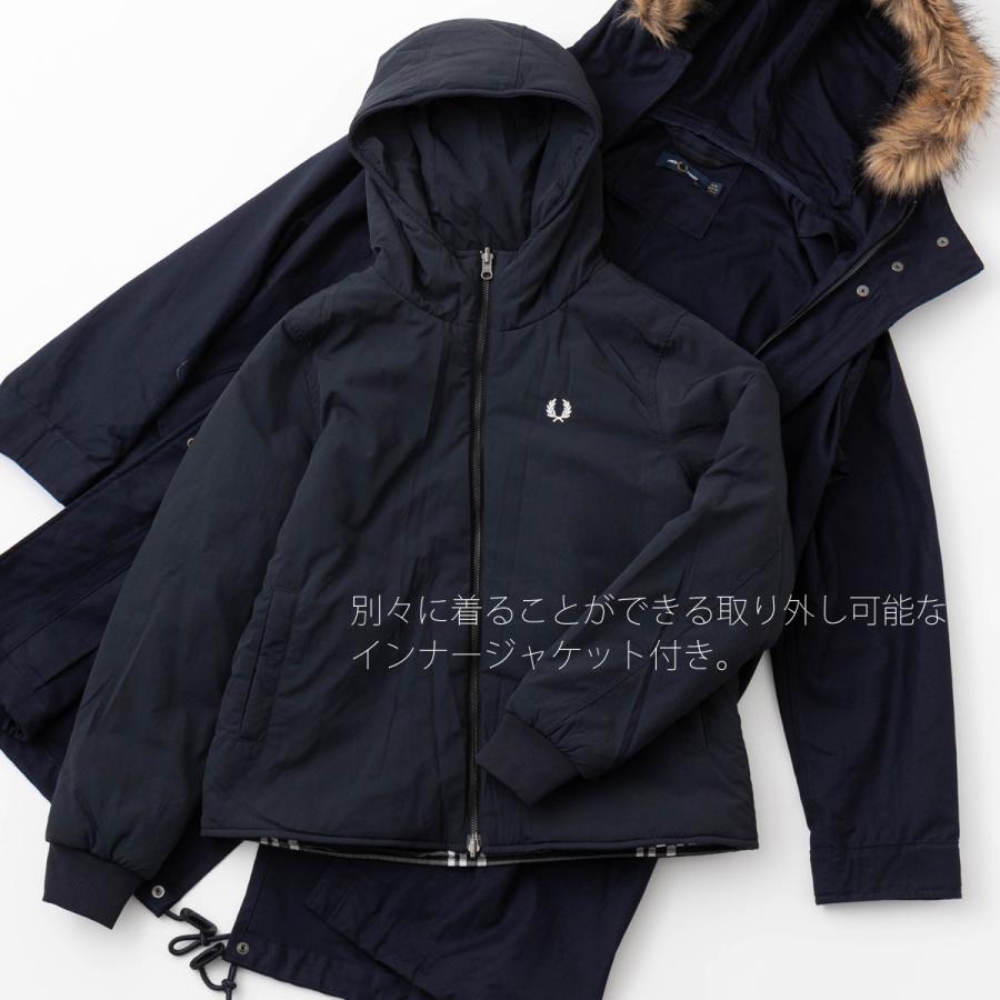 フレッドペリー レディース モッズコート フィッシュテールパーカー ジップインライナー Fred Perry ジャケット インナー取り外し可能 2色｜ukclozest｜05