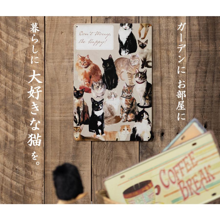 アンティーク調  猫 デザイン レトロサイン 壁掛け ヴィンテージ 看板 30ｘ20cm ブリキ Jubilee ジュビリー インテリア  カフェ ガレージ DIY｜ukclozest｜15