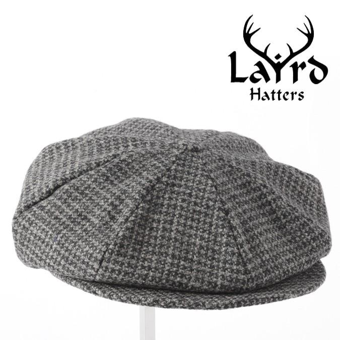 Laird Hatters メンズ キャスケット 英国製 ハンチング ウール ツイード ハンチング帽 レアードハッター Baker Boy Small Square グレー｜ukclozest