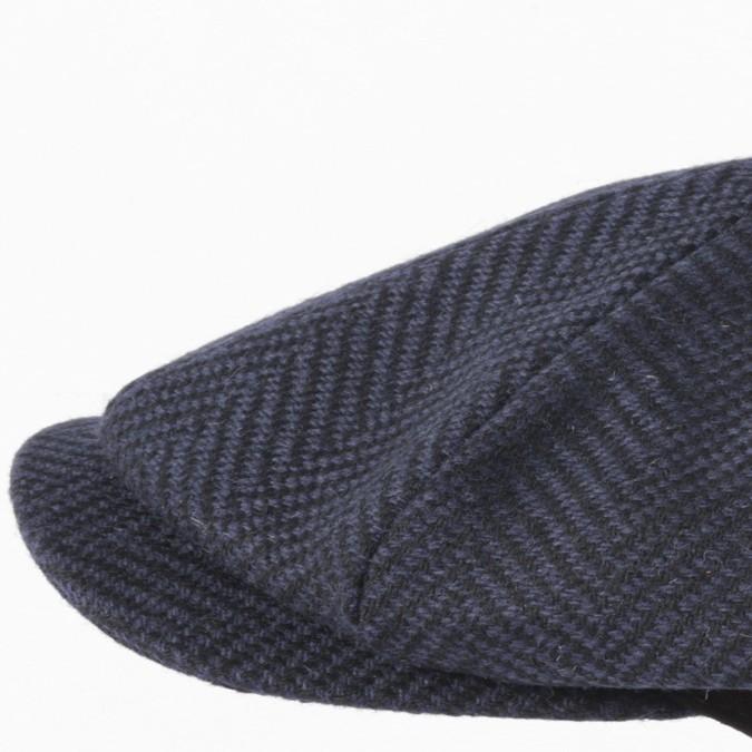 Laird Hatters メンズ キャスケット 英国製 ハンチング ウール ツイード ハンチング帽 レアードハッター Brooklyn Caps Herringbone ネイビーブラック｜ukclozest｜04
