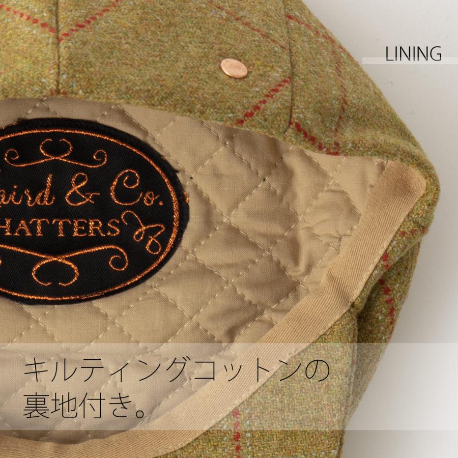 Laird Hatters メンズ キャスケット 英国製 ハンチング ウール ツイード ハンチング帽 チェック マスタード レアードハッター｜ukclozest｜02