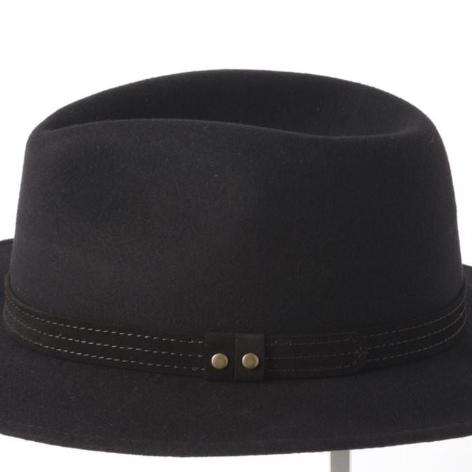 Laird Hatters メンズ フェドラハット 英国製 ウールハット フェルトハット レアードハッター Hunter Fedora 帽子 ブラック レディース｜ukclozest｜04