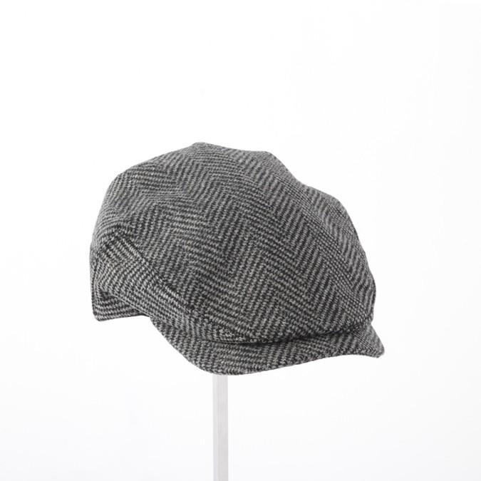 Laird Hatters メンズ キャスケット 英国製 ハンチング ウール ツイード ハンチング帽 レアードハッター Sicilian Caps Herringbone グレーブラック｜ukclozest｜03