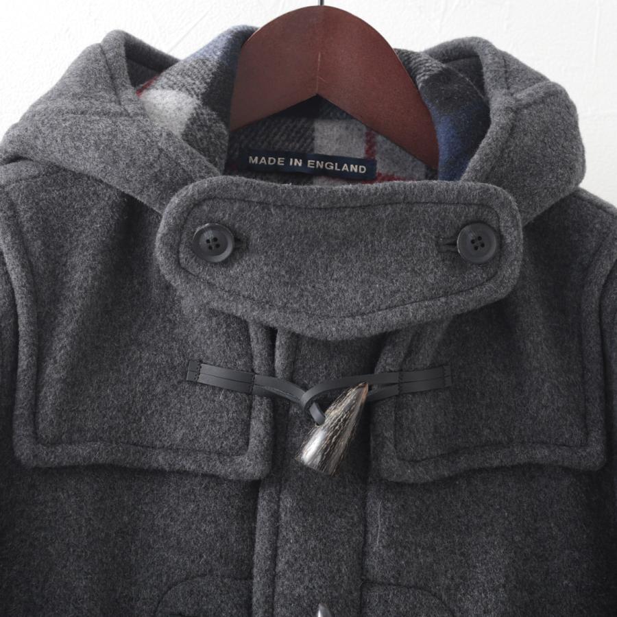LONDON TRADITION メンズ スリムショートダッフルコート ミッドグレー