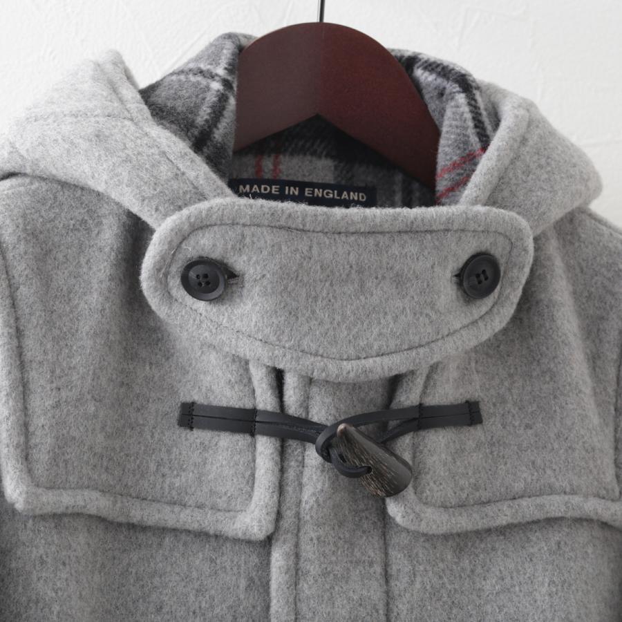 LONDON TRADITION メンズ スリムショートダッフルコート パールグレー