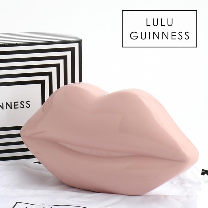 LULU GUINNESS ルルギネス クラッチバッグ Perspex Lips Dusty Pink 