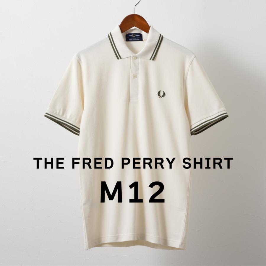 フレッドペリー ポロシャツ Fred Perry M12 ホワイト ブラック 