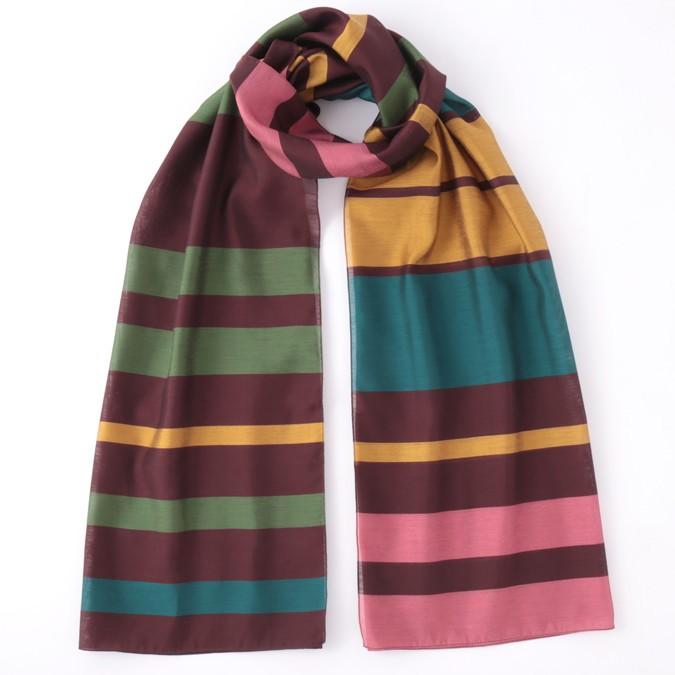 ポールスミス メンズ マフラー 大判 PAUL SMITH スカーフ シルク 