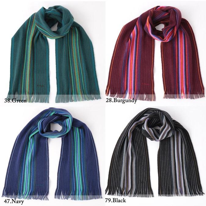 Paul Smith（ポール・スミス） マフラー スカーフ ウール ストライプ