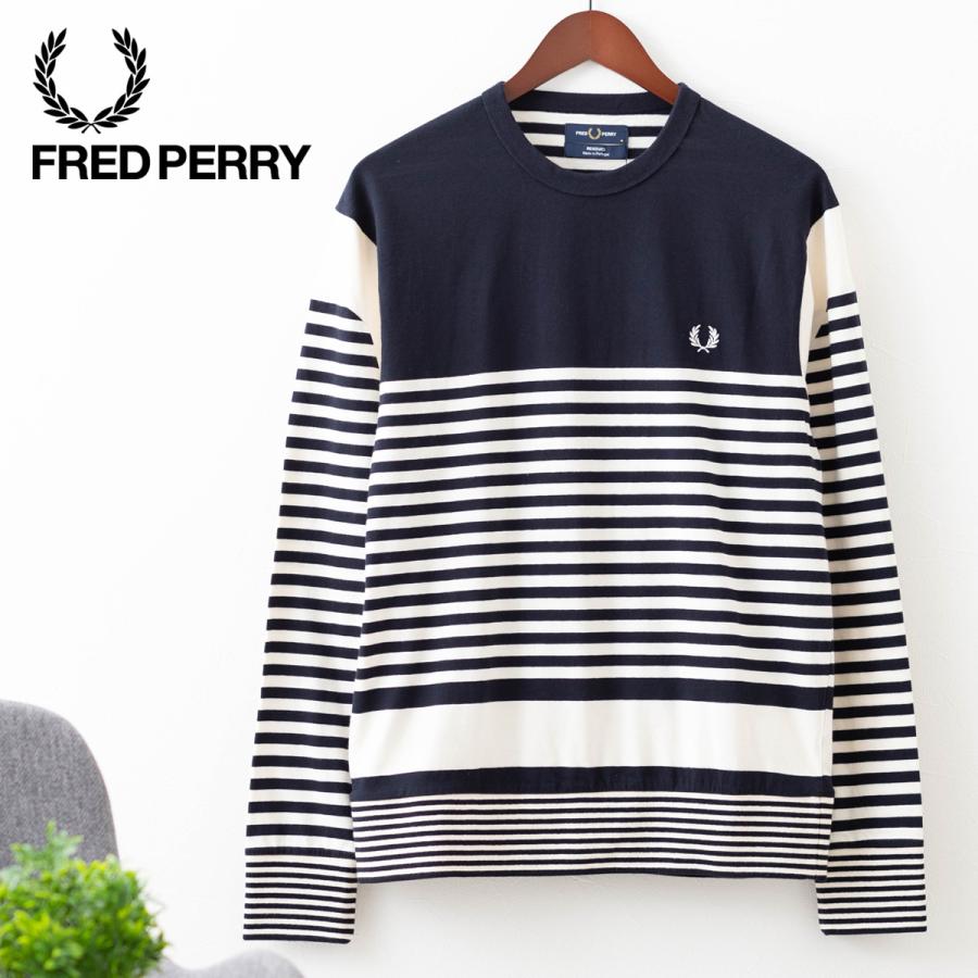 FRED PERRY（フレッドペリー） メンズ 長袖Tシャツ ストライプ 