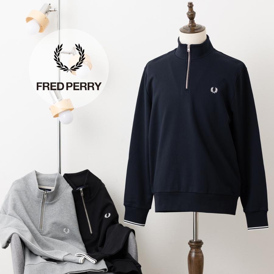 FRED PERRY（フレッドペリー） メンズ ハーフジップスウェット ハーフ