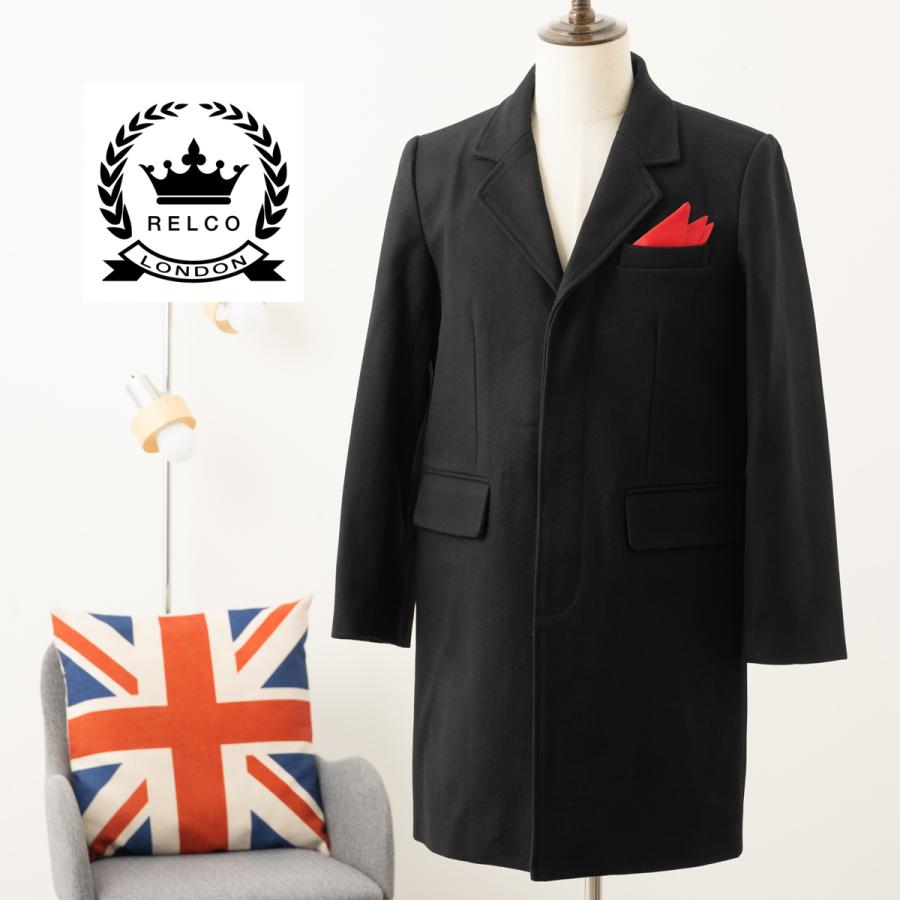 RELCO メンズ クロンビーコート ウール ロングコート レルコ モッズ 上